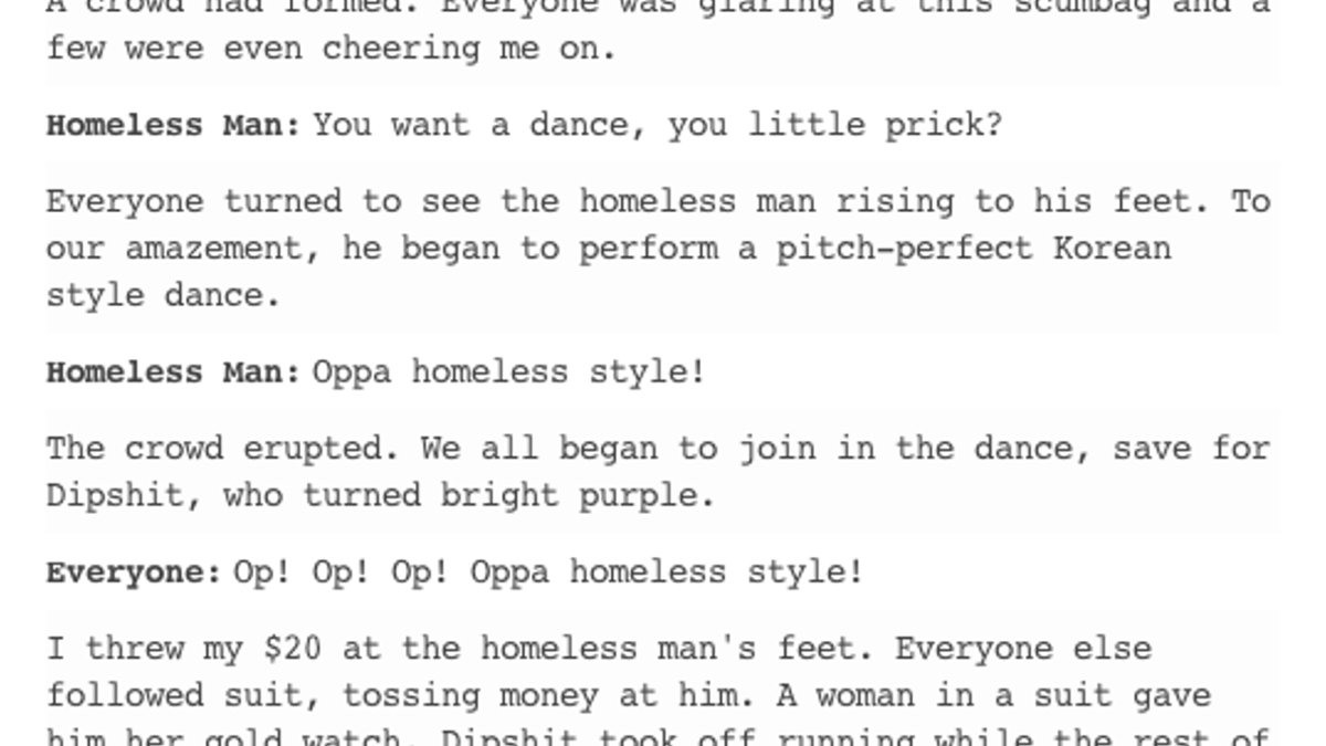Oppa Homeless Style