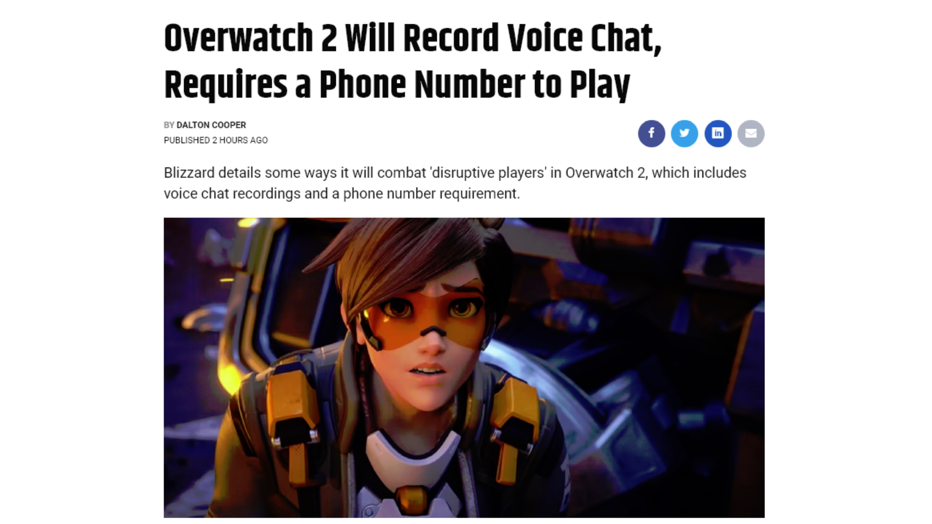 Overwatch 2 Will Require...