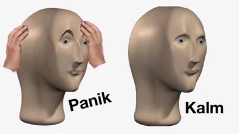 Panik Kalm Meme Template