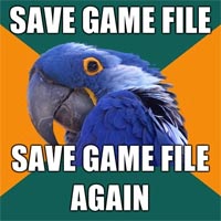 Paranoid Parrot Meme Template