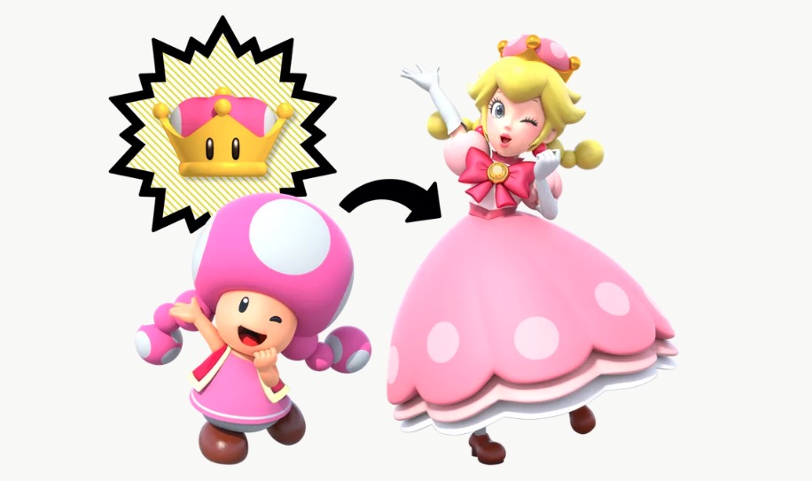 Peachette / Super Crown Meme Template
