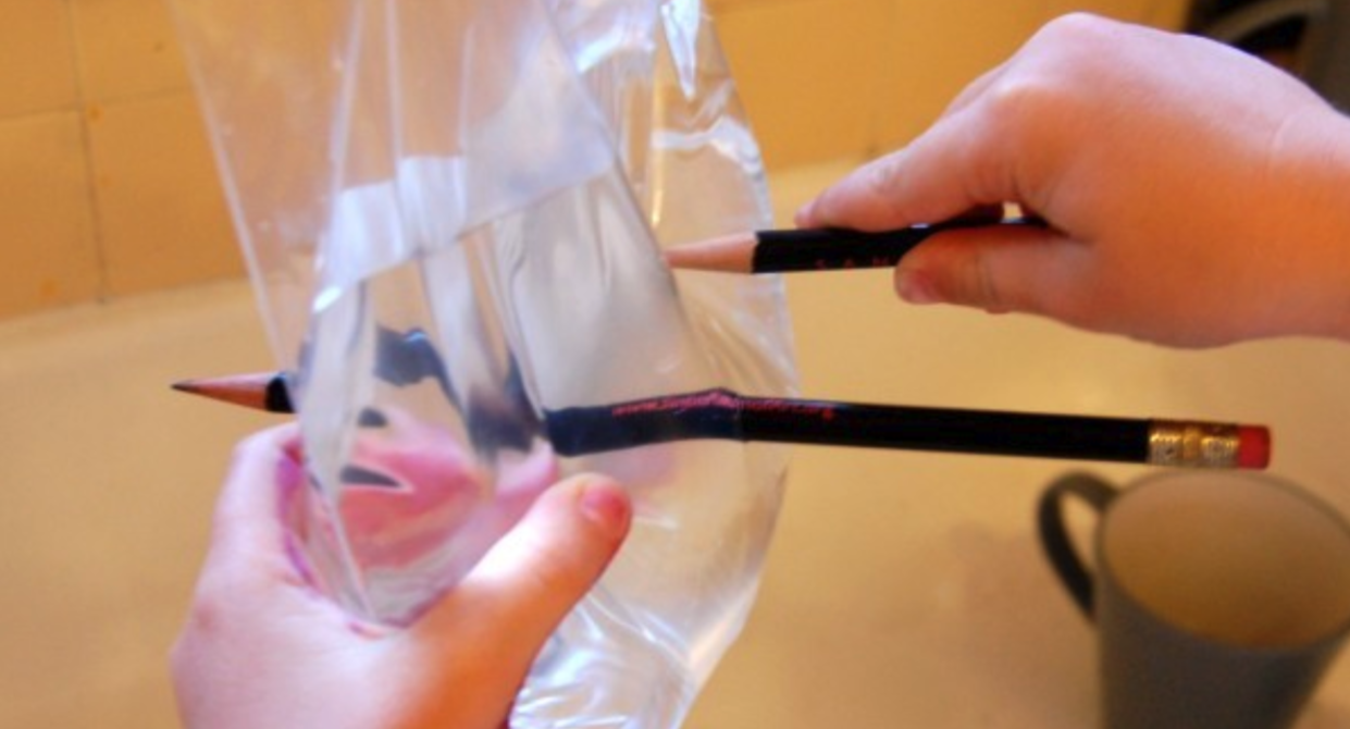 Pencil Water Bag Challenge