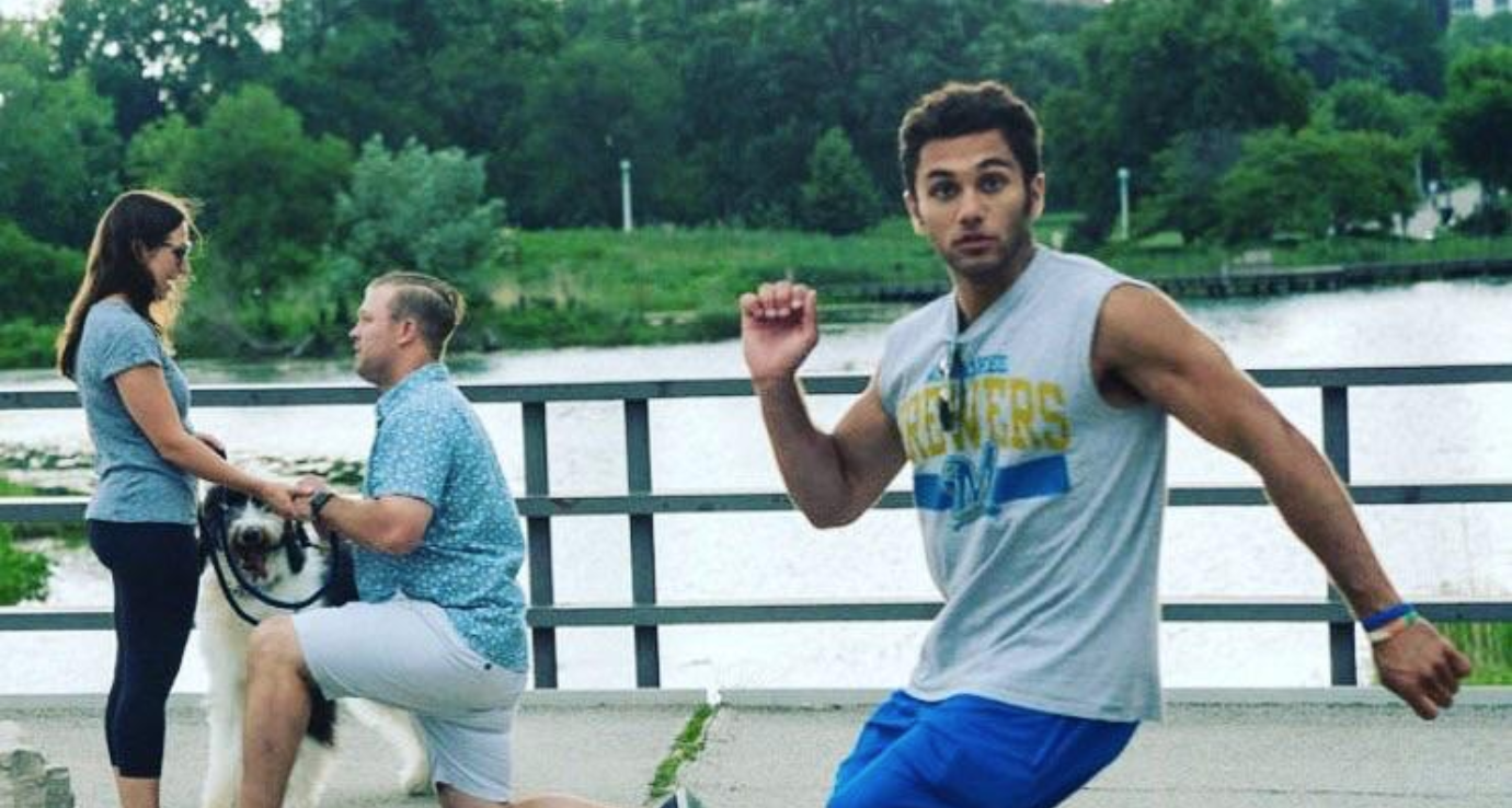 Photobombing Jogger Meme Template