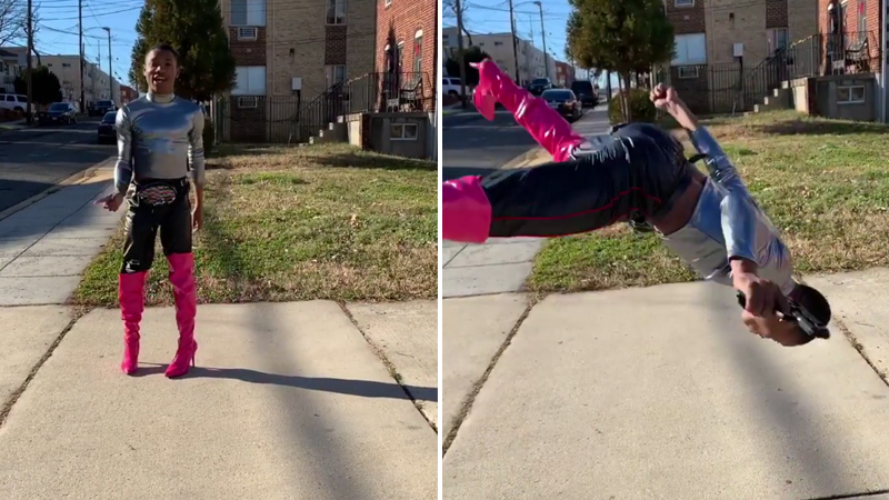 Pink Boots Guy Meme Template