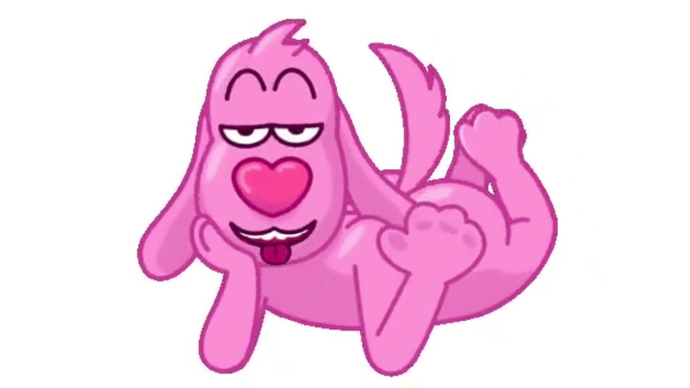 Pink Dog Telegram GIFs / Lovehound Meme Template