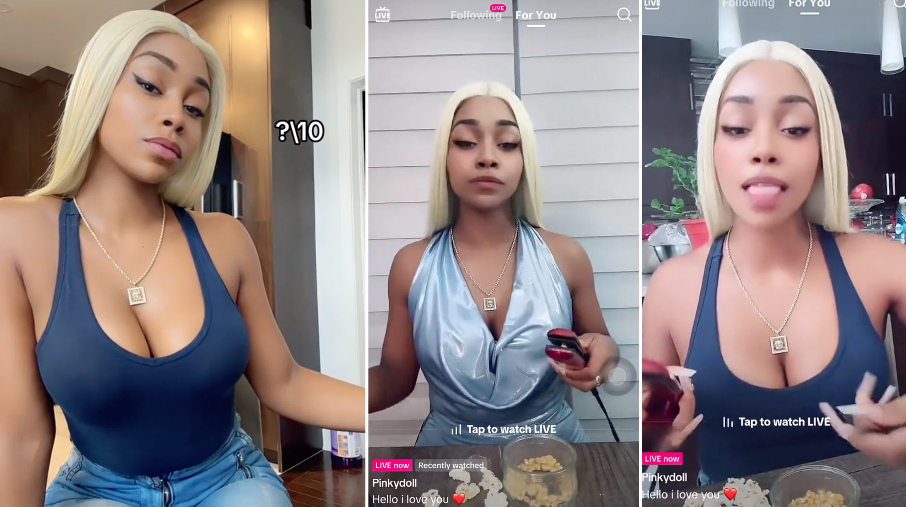Pinkydoll TikTok Lives / Ice Cream So Good Gang Gang Meme Template
