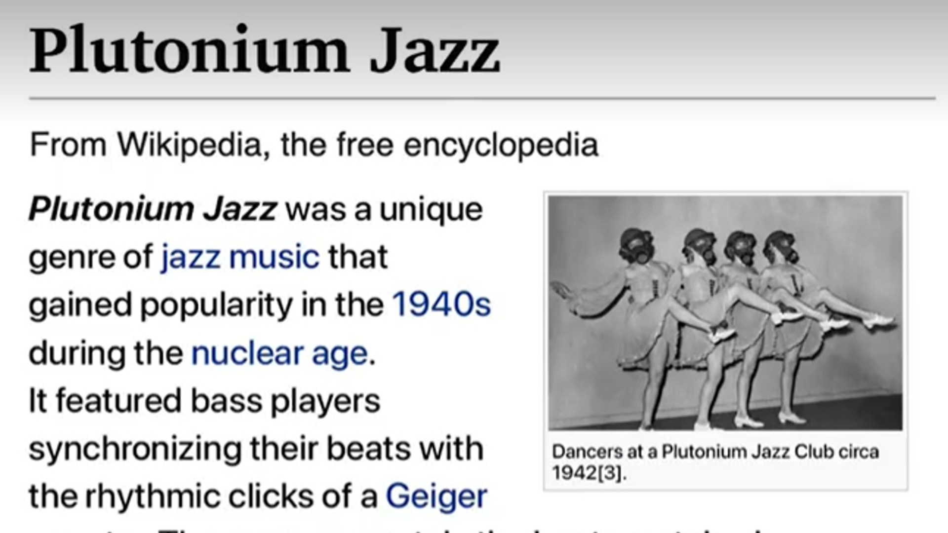 Plutonium Jazz Meme Template