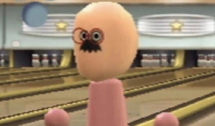Poofesure’s Shocked Bowling Mii / Dudy Dude Meme Template