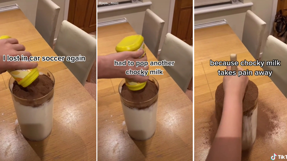 Pop a Chocky Milk / Chocky Milk Make Pain Go Away Meme Template