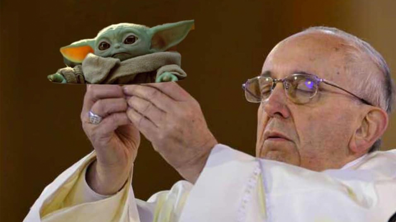 Pope Francis Holding Things