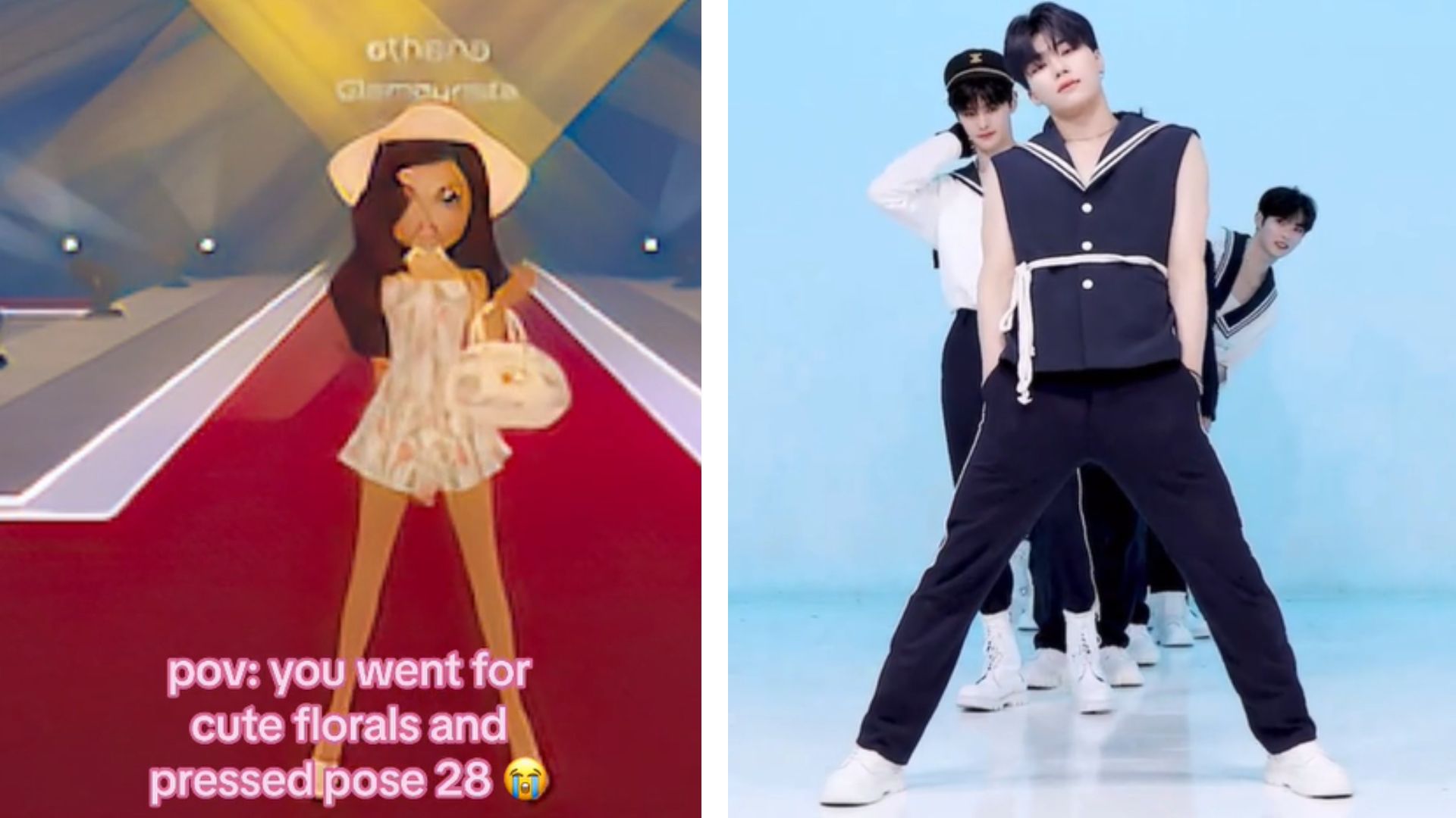 Pose 28 in Dress to Impress (Roblox Game) Meme Template