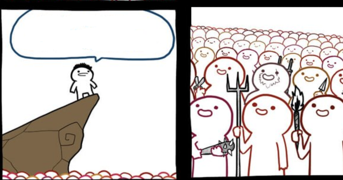 Preaching to the Mob Meme Template