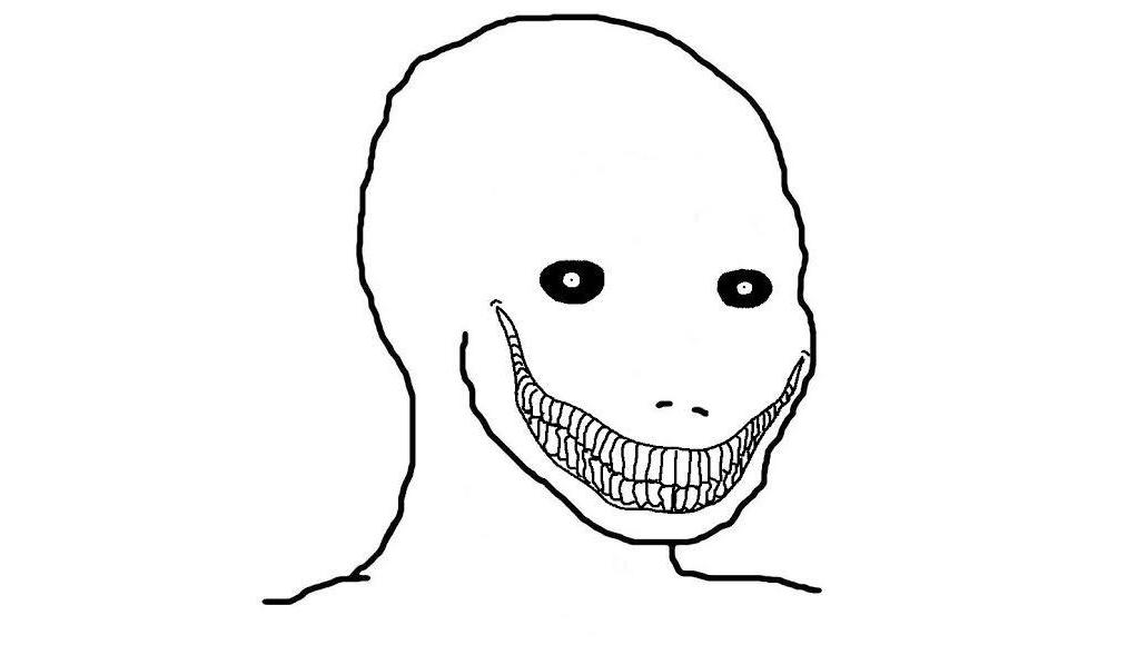 Psycho Wojak / Le Scary Face Meme Template