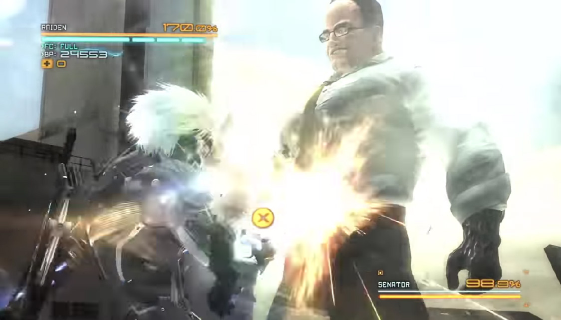 Raiden Punching Armstrong / Standing Here I Realize Meme Template