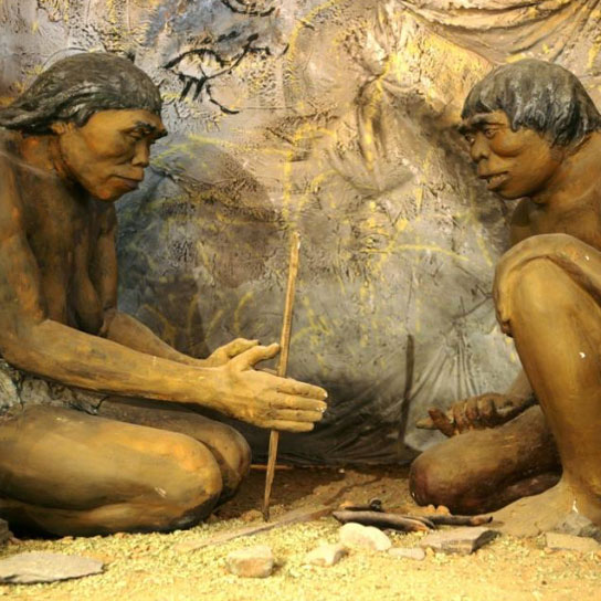 Rare Picture of Men Discovering Fire