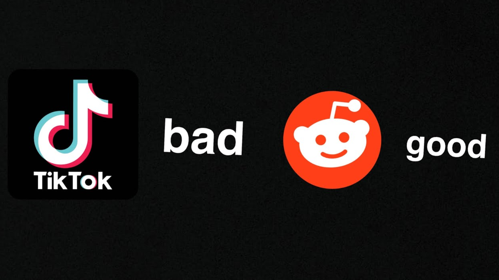 Reddit Good, TikTok Bad Meme Template