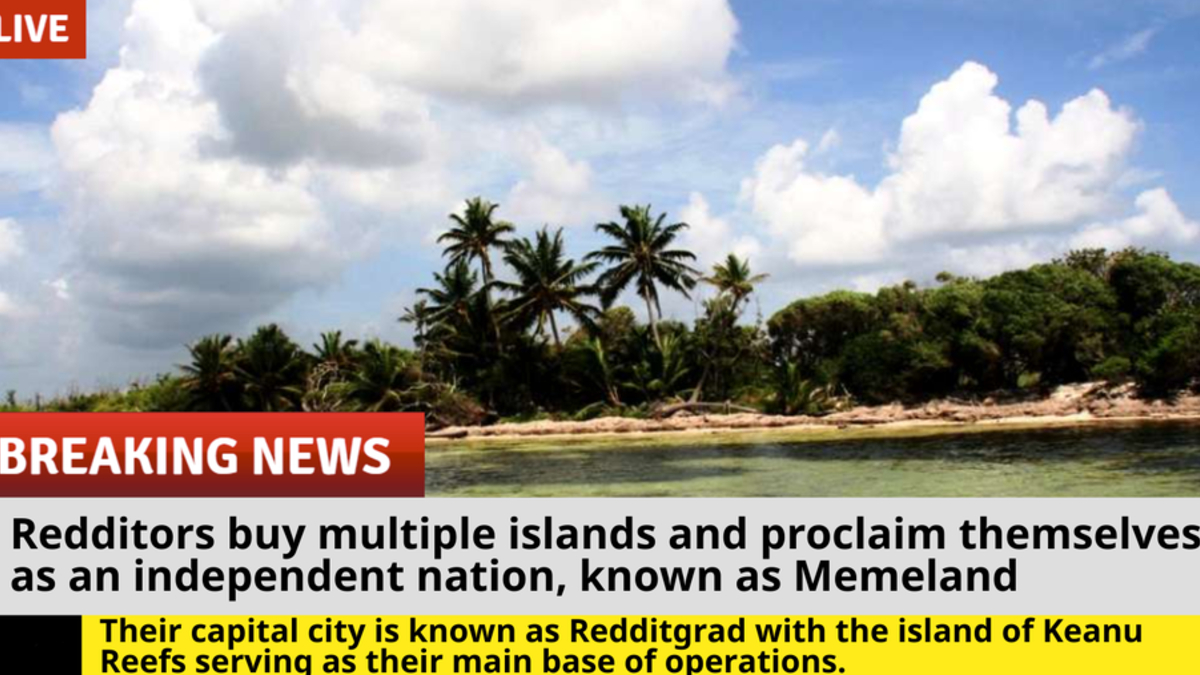 Reddit Island / Memeland Meme Template