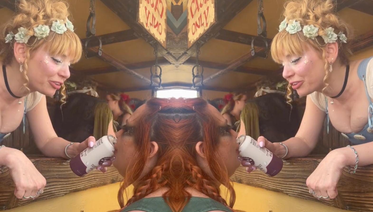 Renaissance Faire Horny Beer Video Meme Template