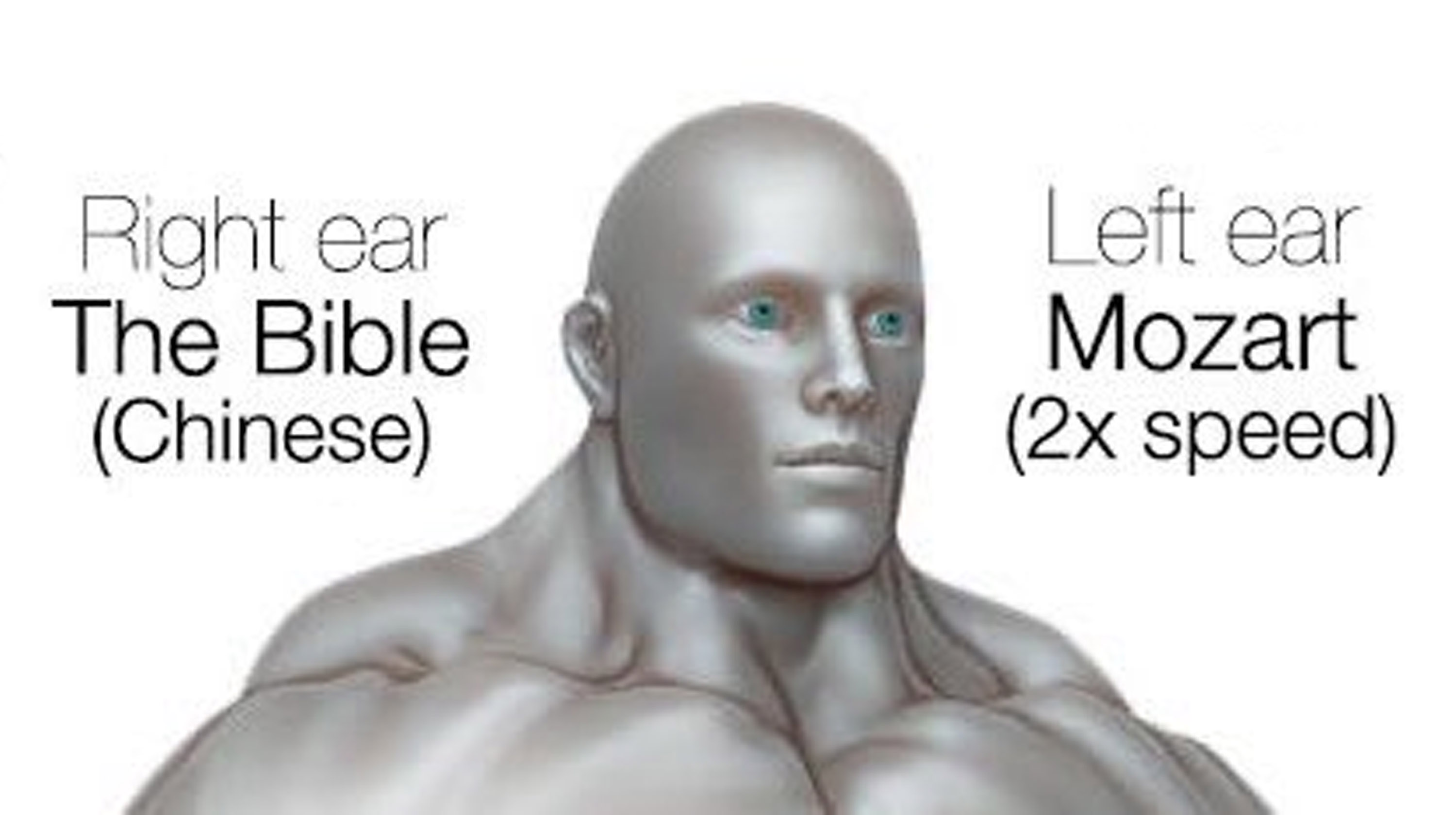 Right Ear, The Bible (Chinese), Left Ear, Mozart (2x Speed)
