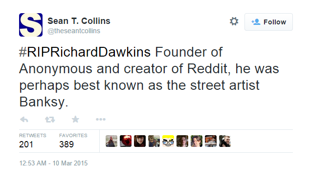 #RIPRichardDawkins Meme Template