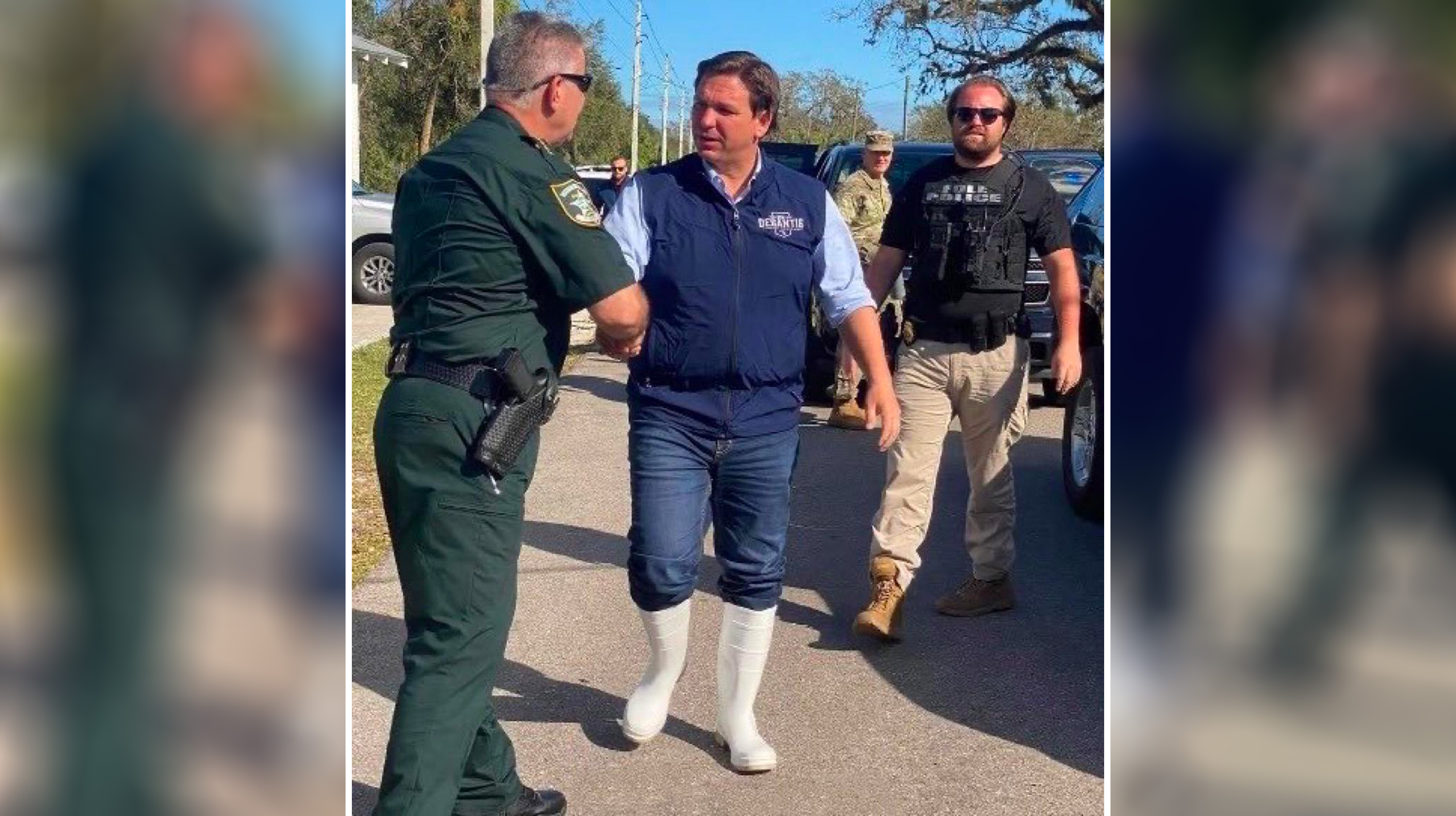 Ron DeSantis' White Boots Meme Template