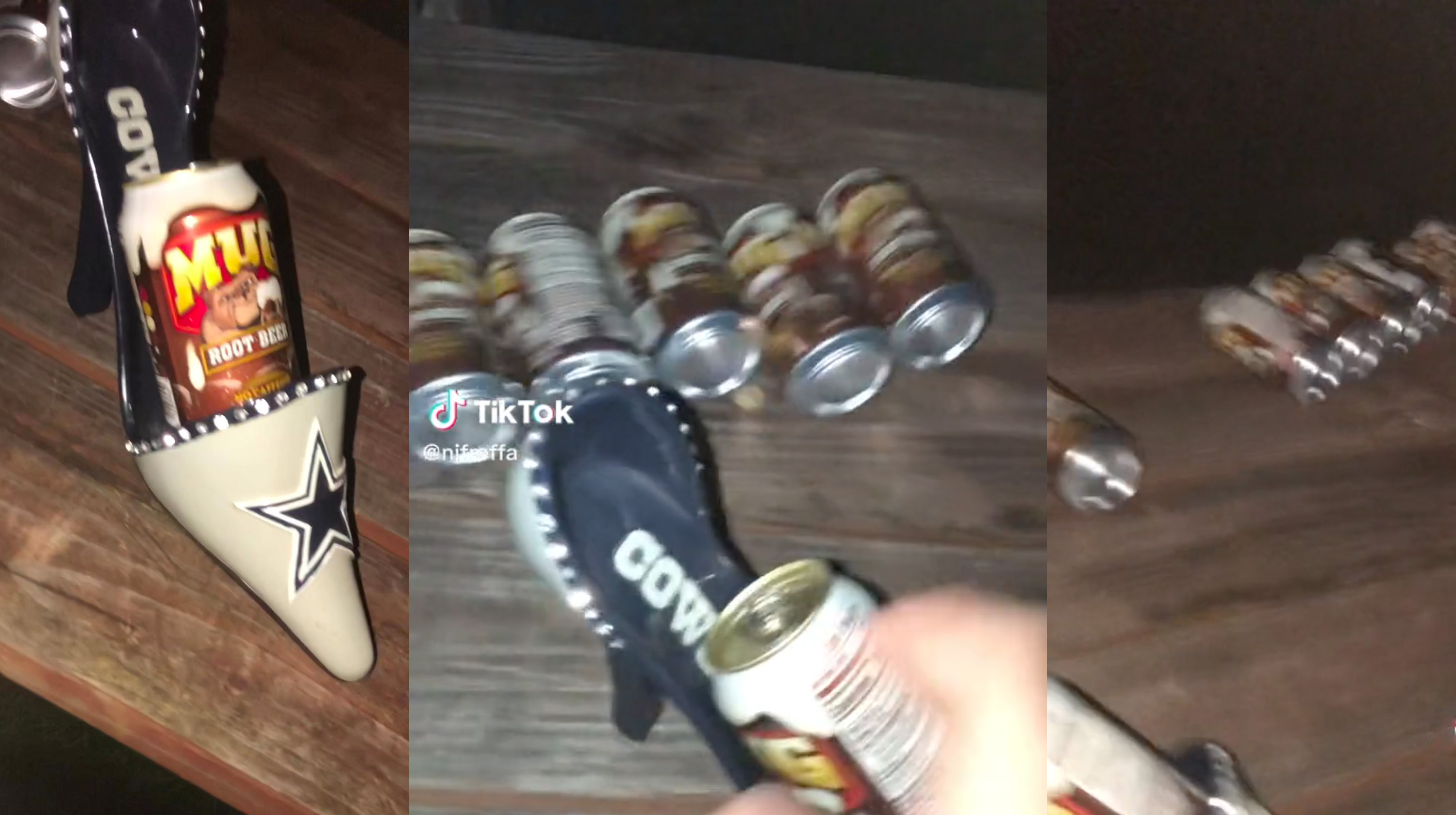 Root Beer No Root Beer! / Root Beer Cans Rolling Off Table Meme Template