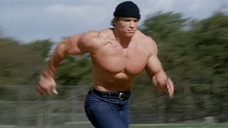 Running Arnold Schwarzenegger