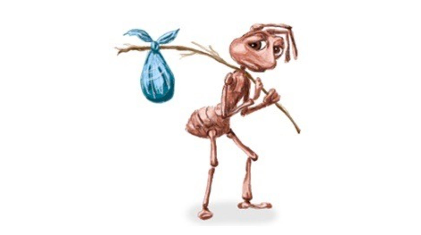 Sad Ant With Bindle / Homeless Ant / How It Feels To Ant