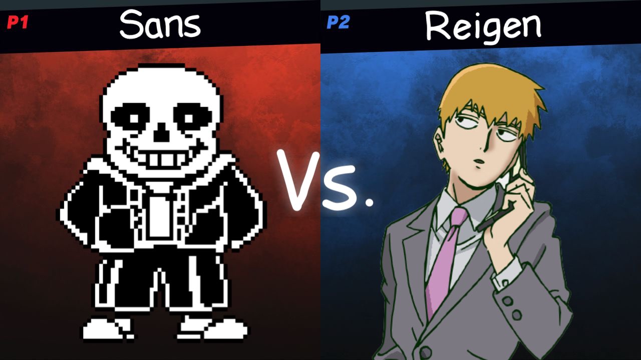 Sans Undertale vs. Arataka Reigen Meme Template