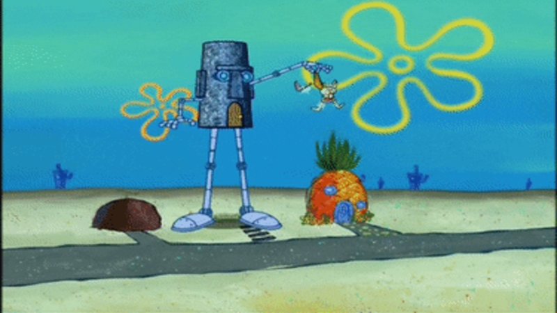 Security System TAKES CONTROL of Squidward's House Meme Template
