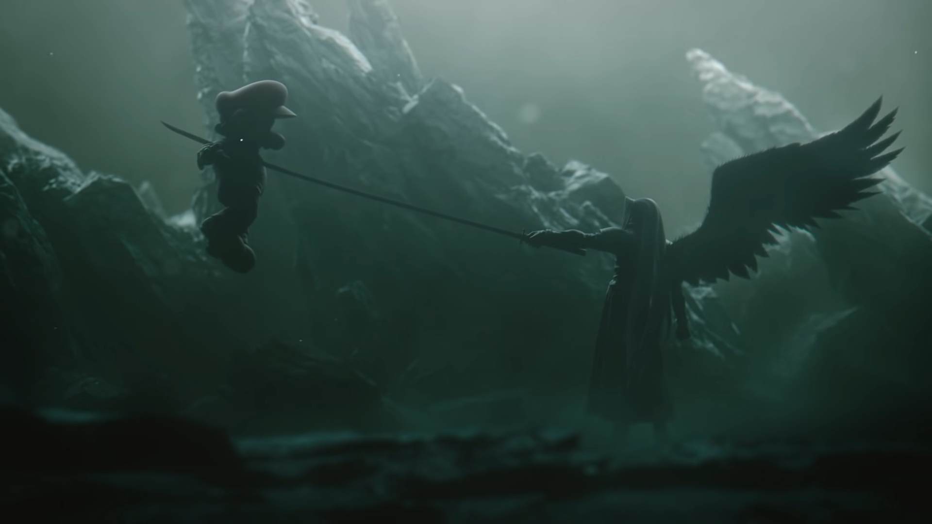 Sephiroth Impaling Mario