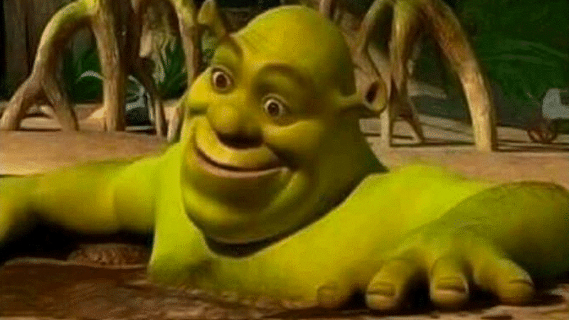 Shrek in a Mud Bath Meme Template