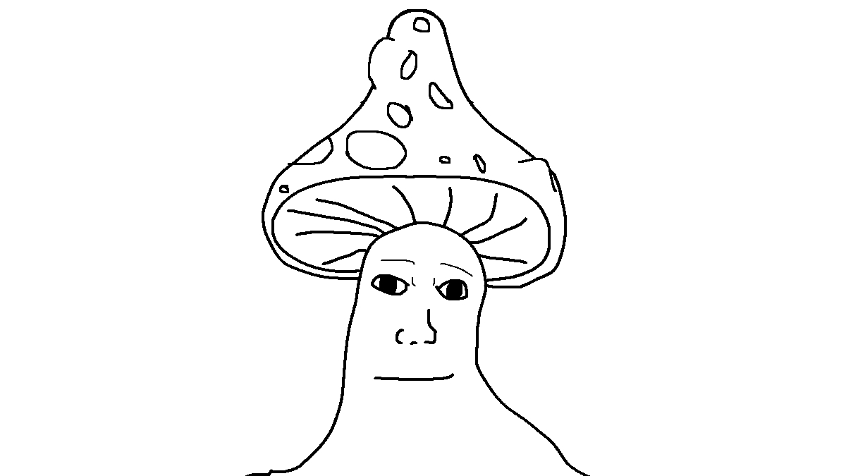 Shroomjak / Mushroom Wojak Meme Template