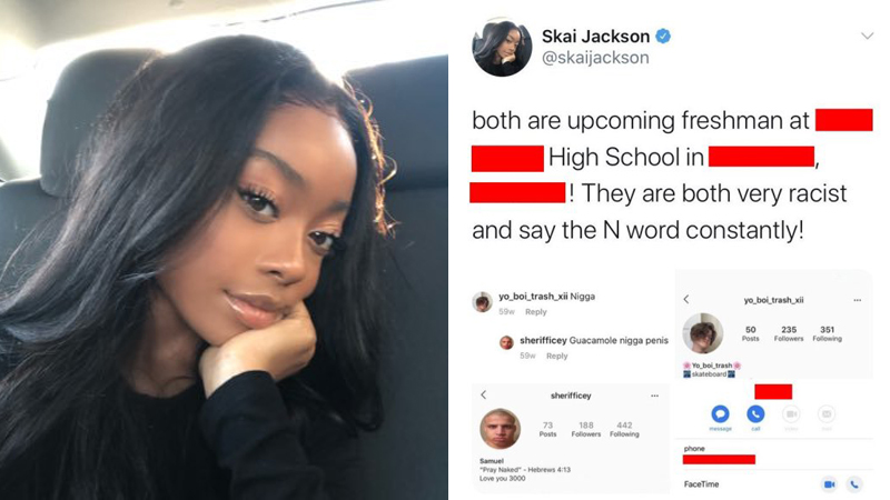 Skai Jackson Doxxing Minors Meme Template