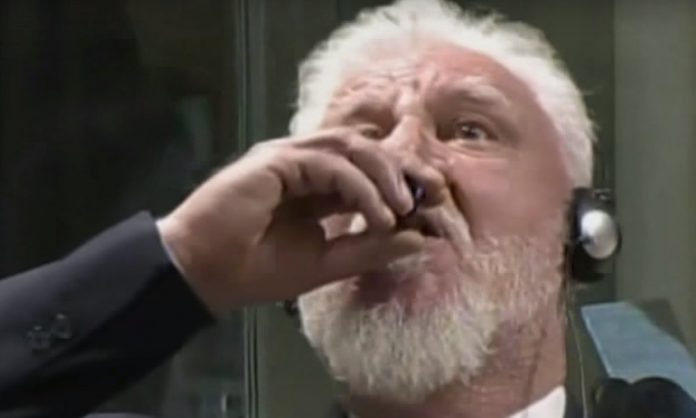 Slobodan Praljak's Courtroom Suicide Meme Template