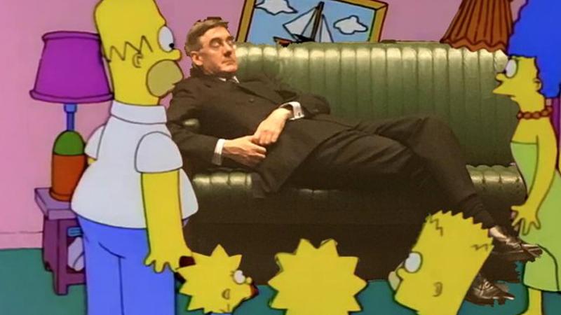 Slouching Jacob Rees-Mogg Meme Template