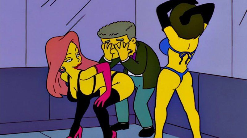 Smithers Scared of Strippers