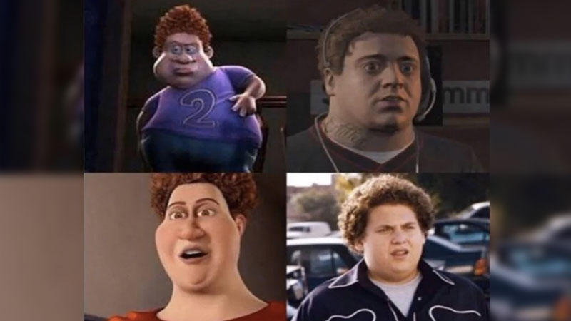 Snotty Boy, Jimmy De Santa, Hal Stewart and Jonah Hill Resemblance Meme Template