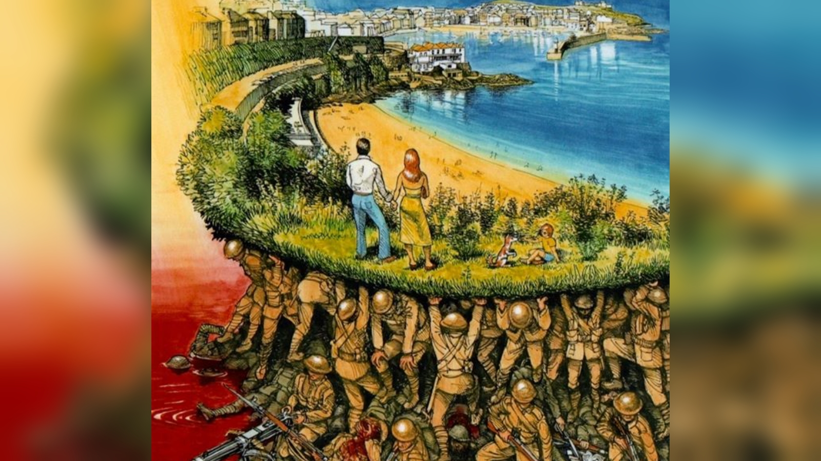 Soldiers Holding Up Society Meme Template