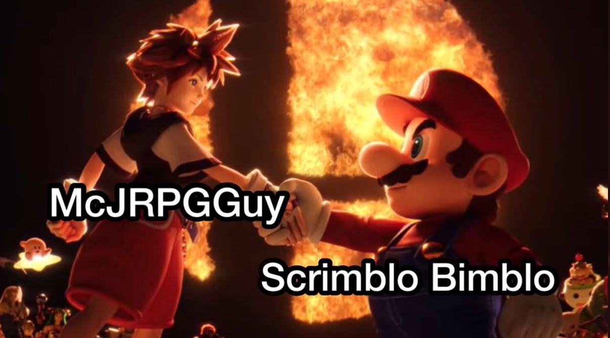 Sora Shaking Hands With Mario Meme Template