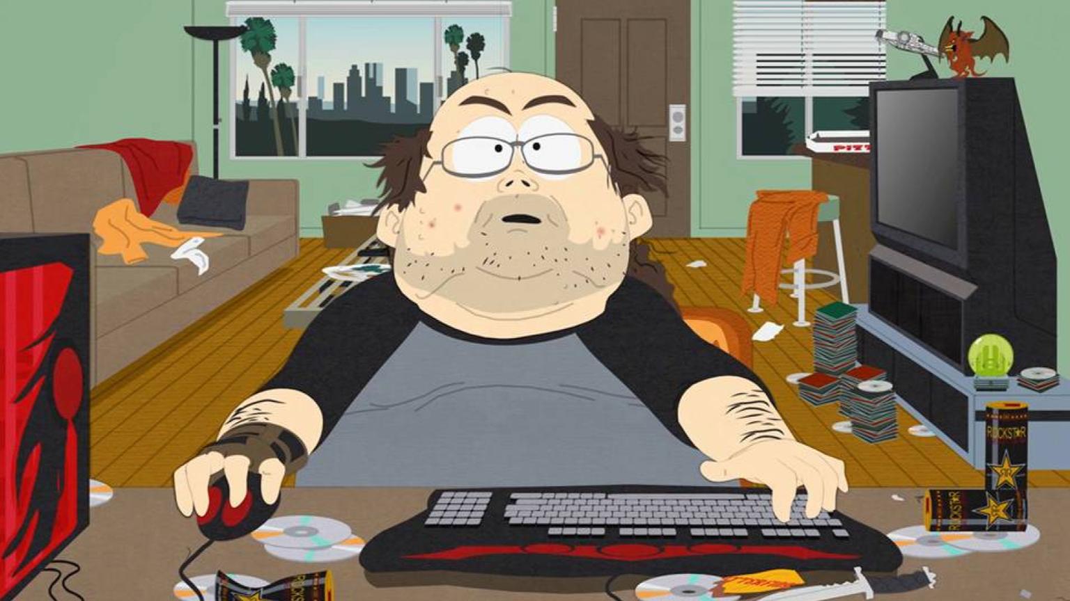 South Park Gamer Guy / Fat Computer Nerd Meme Template