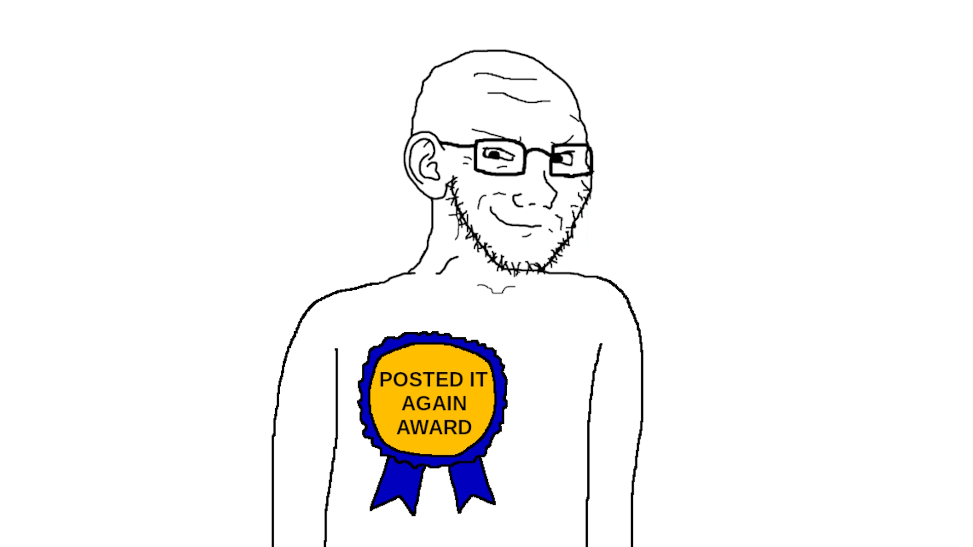 Soyjak Award Meme Template