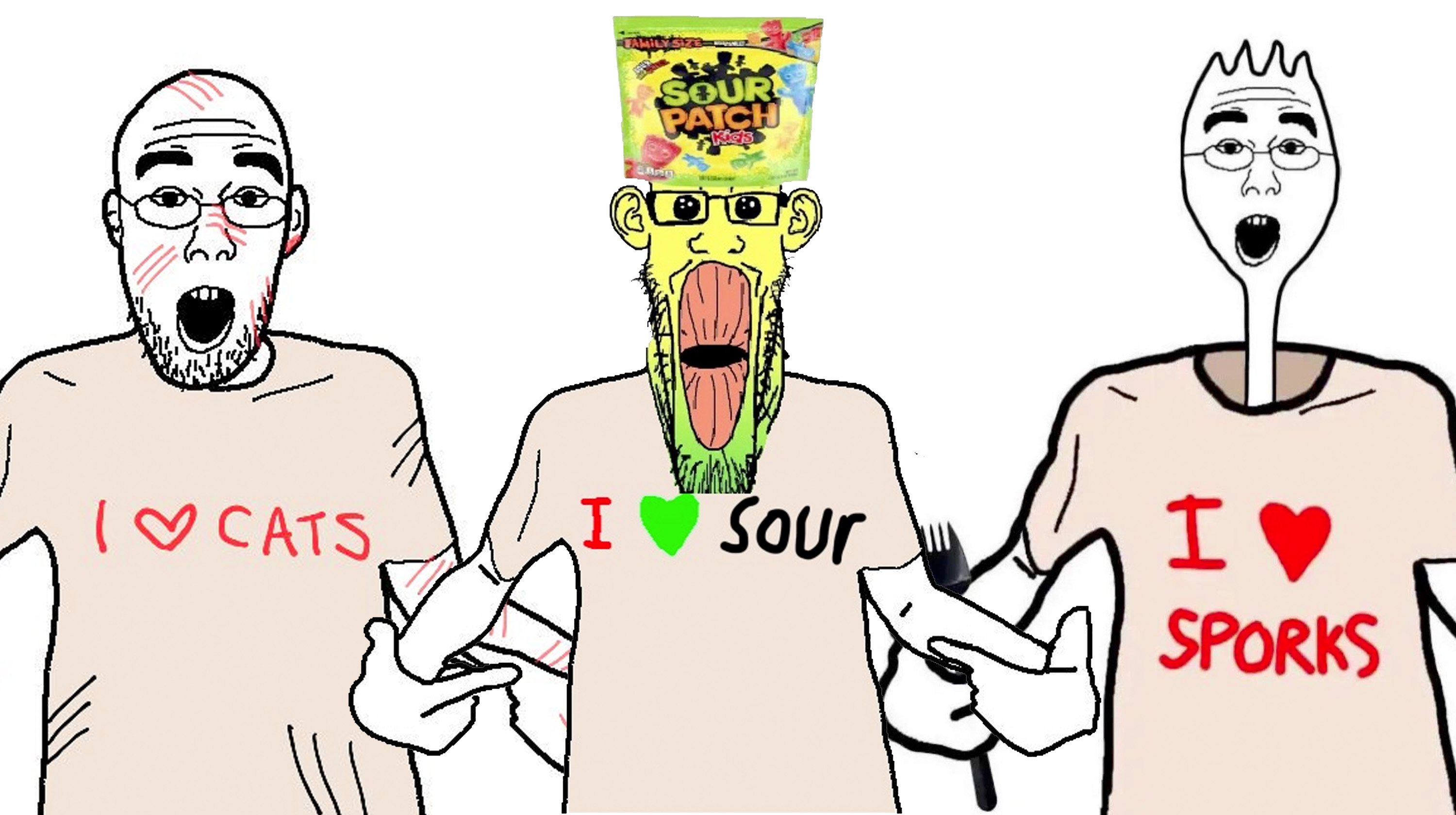 Soyjak Pointing at Shirt / Shirtjak Meme Template