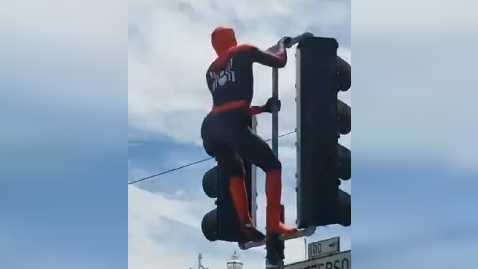 Spider-Man Twerking on a Stoplight