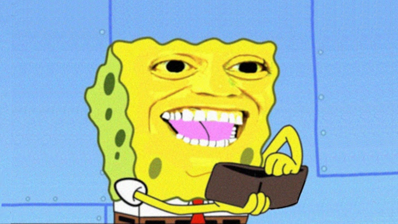 SpongeBob's Wallet Meme Template