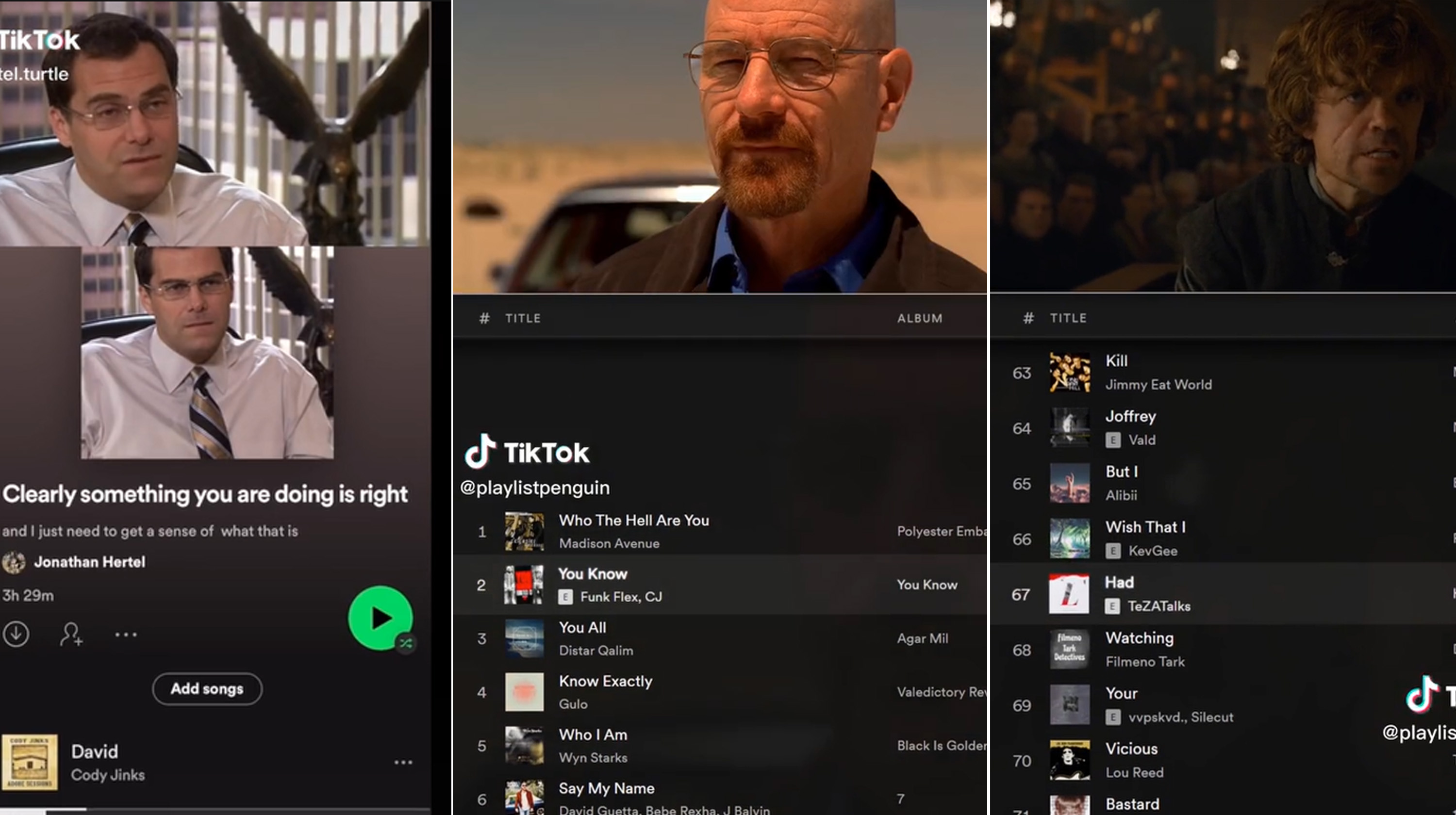 Spotify Playlist Messages Meme Template
