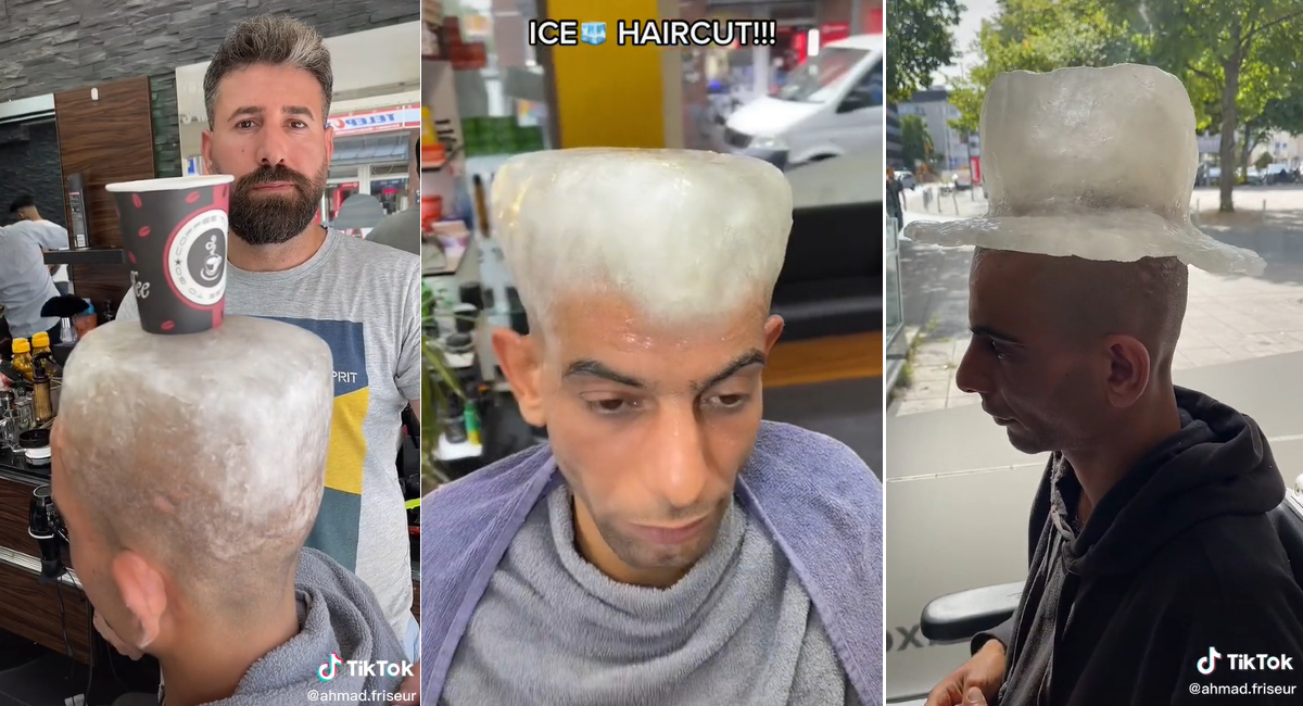 Square Head / Ice Haircut Meme Template