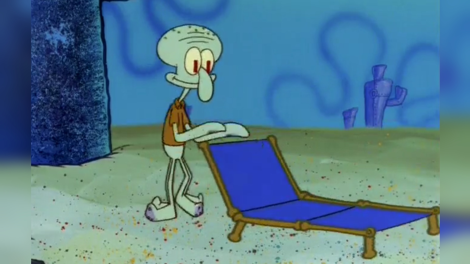 Squidward's Lounge Chair Meme Template