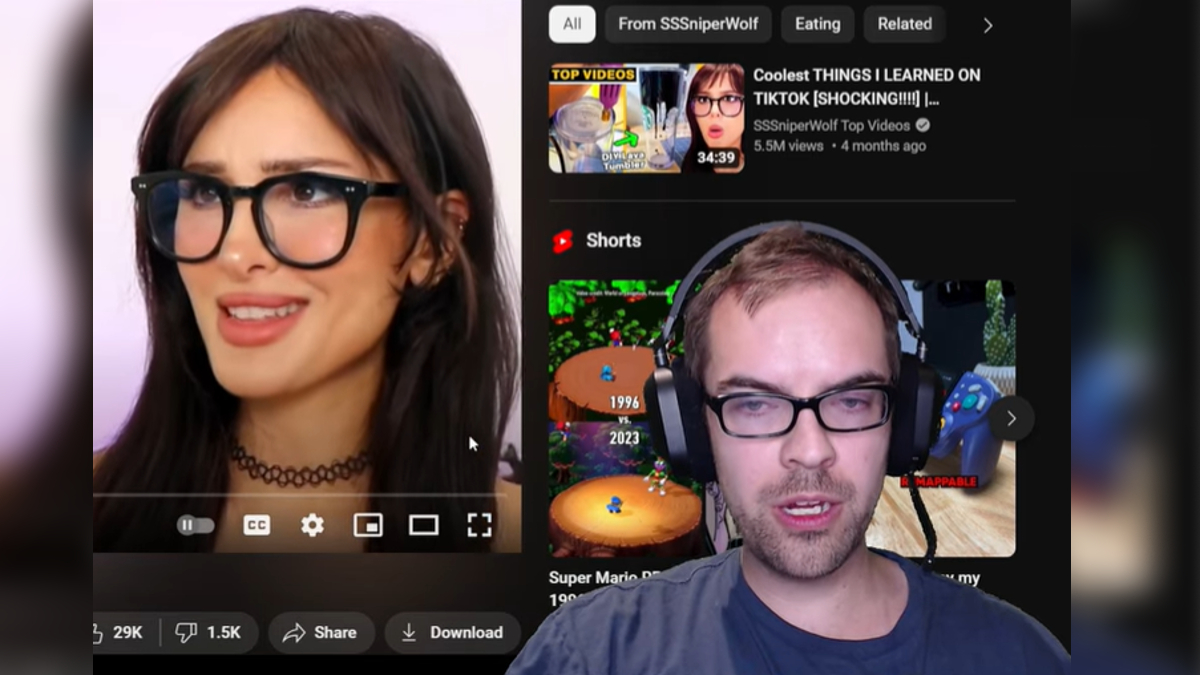SSSniperwolf vs. Jacksfilms Stealing YouTube Video Ideas Controversy Meme Template
