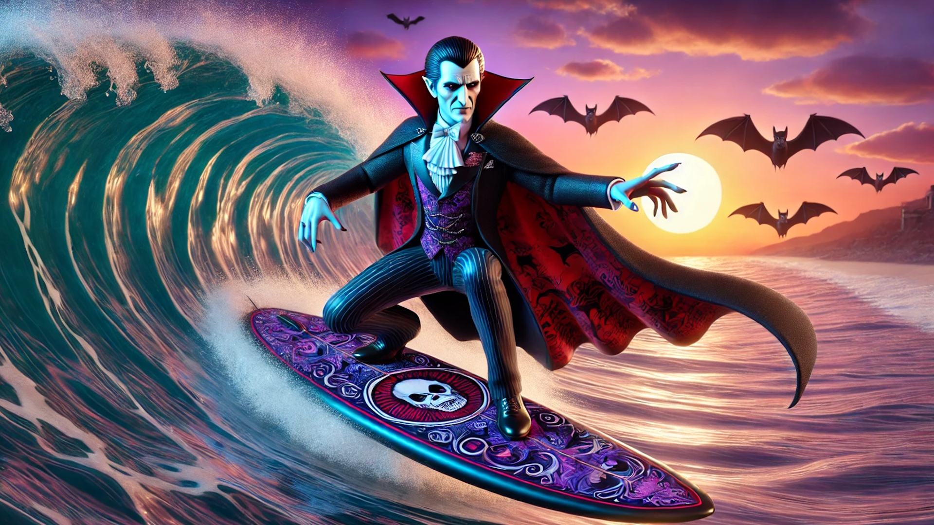 Surf Dracula Meme Template